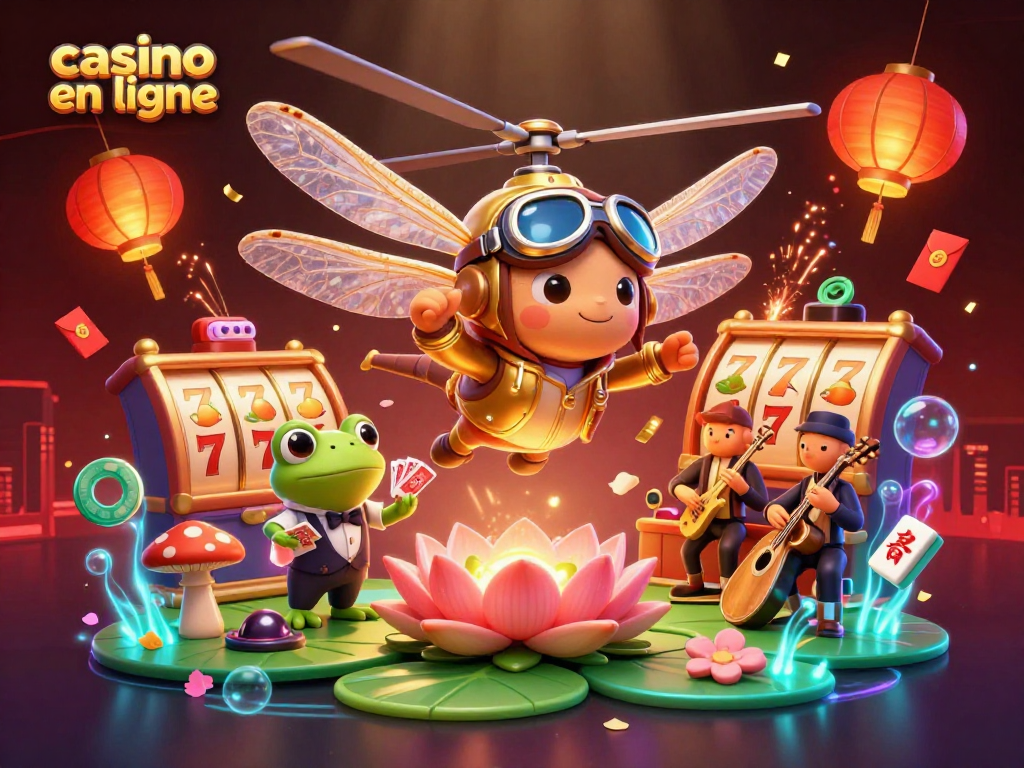 Jouant au casino en ligne avec des éléments riches et colorés pour une expérience immersive.