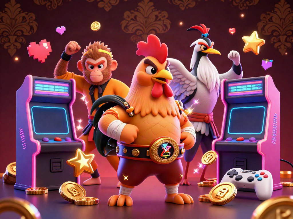 Play roulette online in a vibrant, energetic 3D scene with animated characters and casino elements.